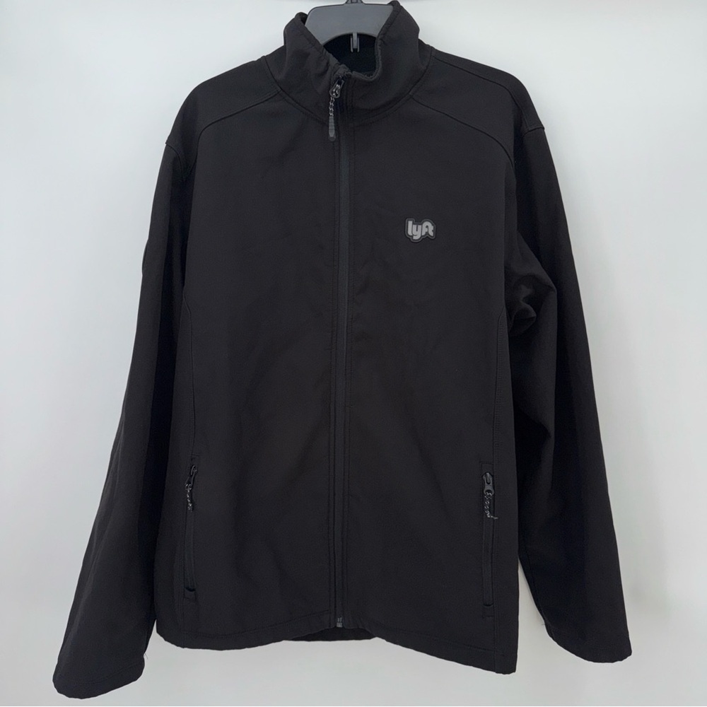 Lyft 1K Rides Softshell Jacket Men's 2XL Fleece Lined Black